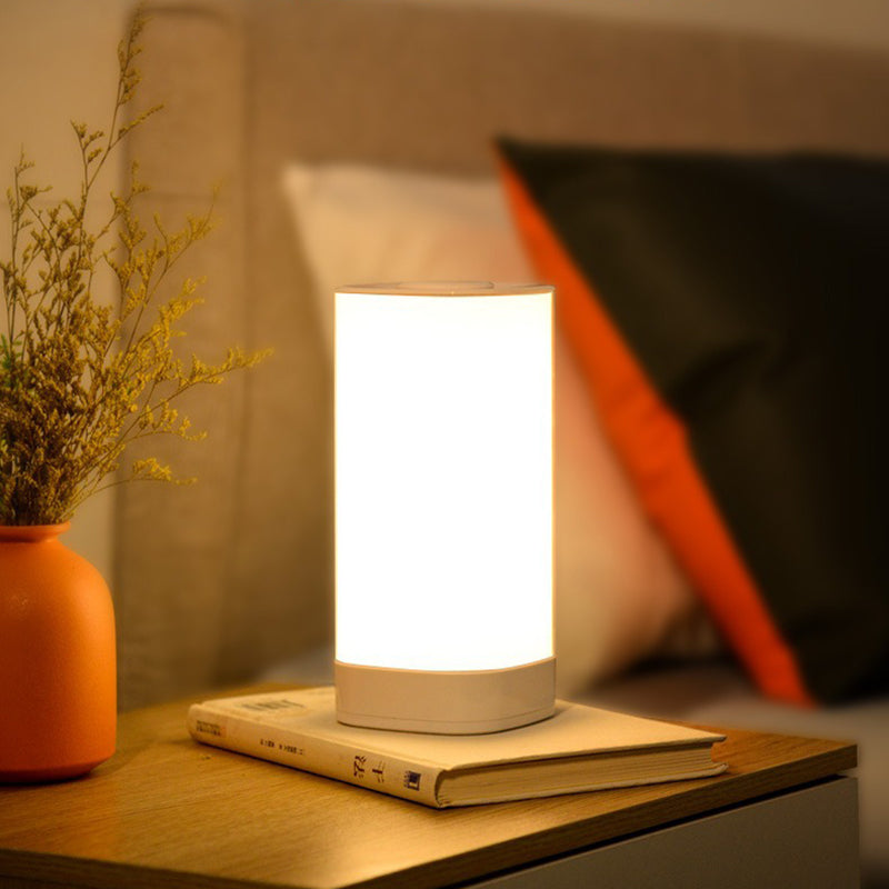 Moderne minimalistische rechteckige ABS-PC-LED-Tischlampe für das Schlafzimmer 