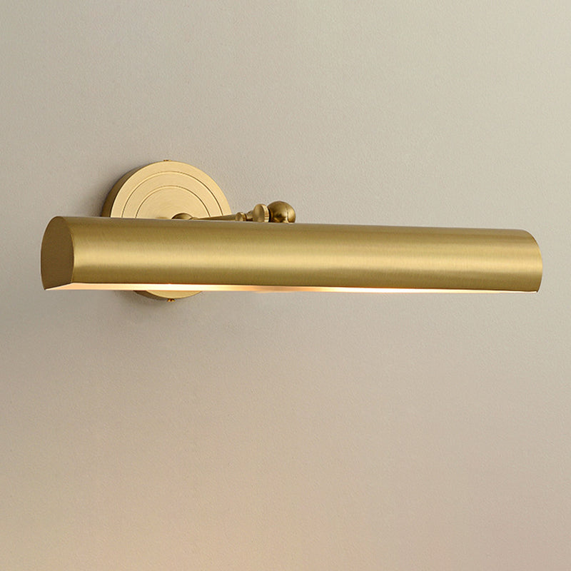 Contemporary Nordic Long Cylinder Brass 2-Light Vanity Light Wall Sconce Lamp For Bathroom