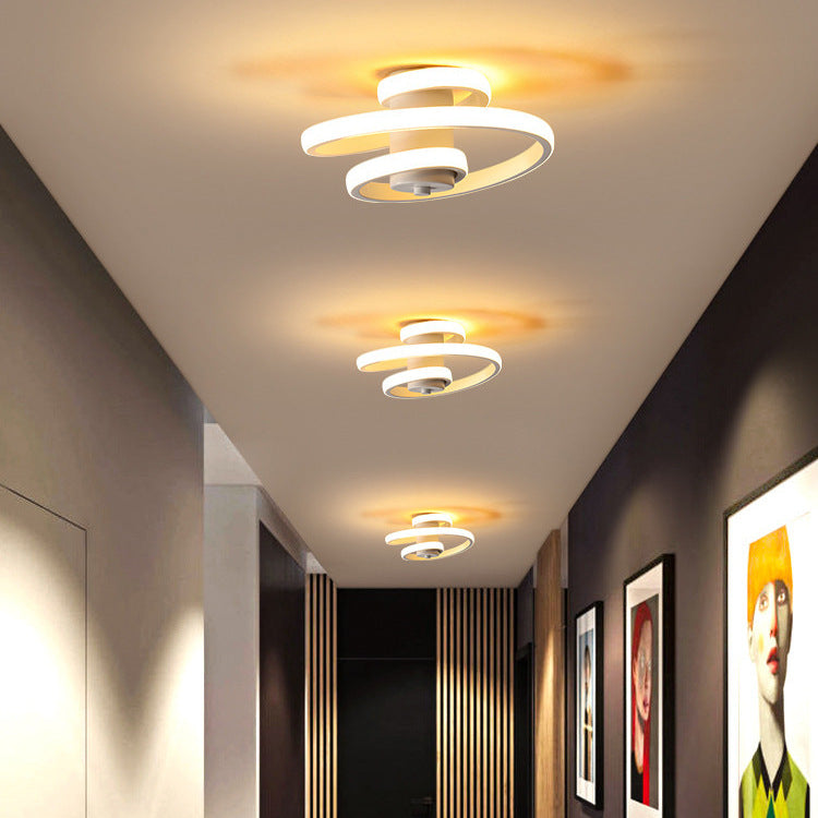 Modern Minimalist Multi-Layer Circle Aluminum Iron Silicone LED Flush Mount Ceiling Light For Living Room