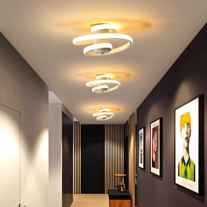 Modern Minimalist Multi-Layer Circle Aluminum Iron Silicone LED Flush Mount Ceiling Light For Living Room