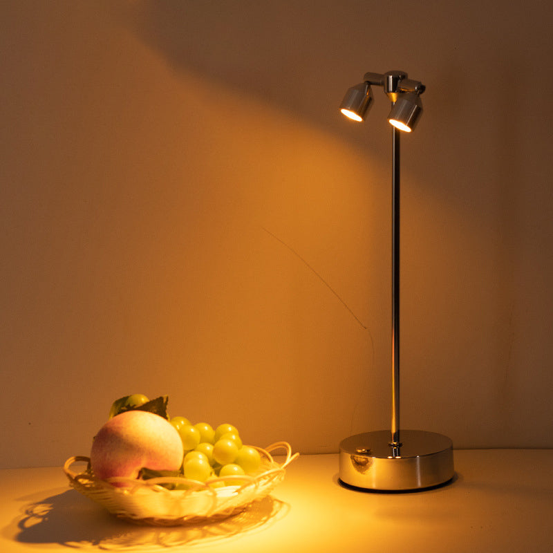 Modern Minimalist Cylindrical Iron LED Table Lamp For Dining Room