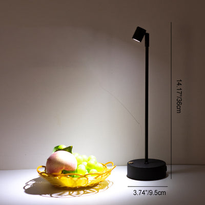 Modern Minimalist Cylindrical Iron LED Table Lamp For Dining Room