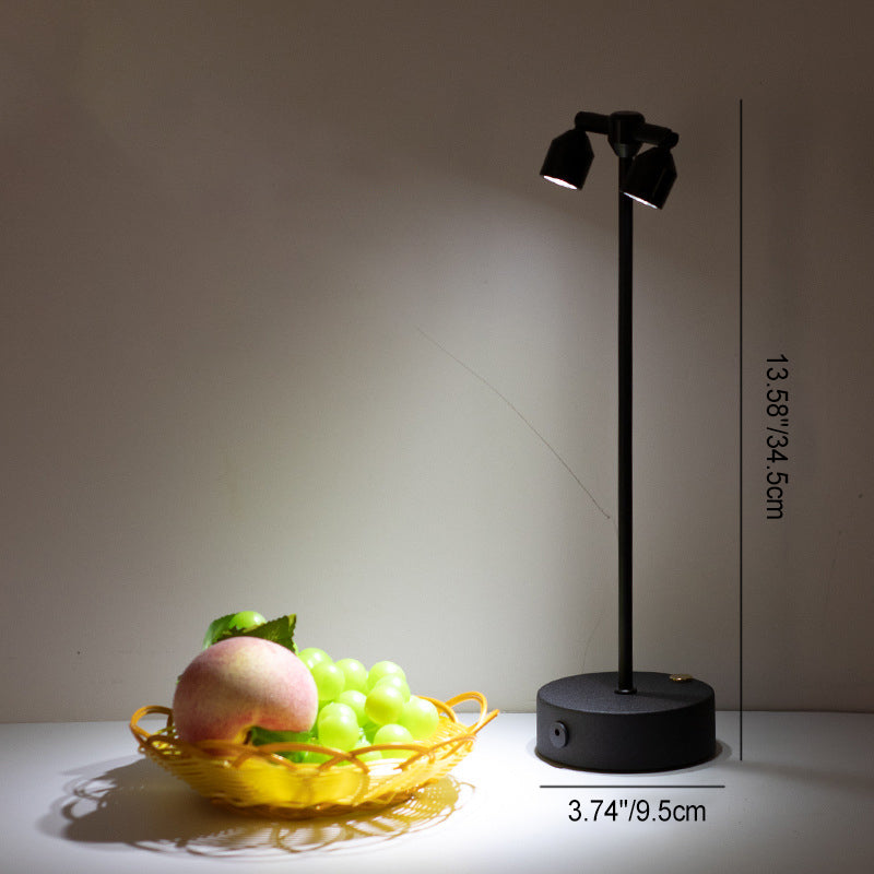 Modern Minimalist Cylindrical Iron LED Table Lamp For Dining Room