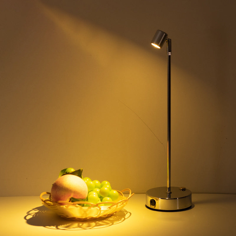 Modern Minimalist Cylindrical Iron LED Table Lamp For Dining Room