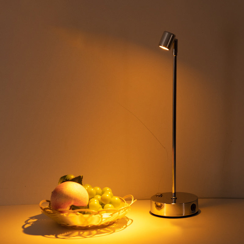 Modern Minimalist Cylindrical Iron LED Table Lamp For Dining Room