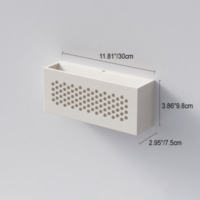 Modern Minimalist Rectangular Plaster LED Wall Sconce Lamp For Bedroom