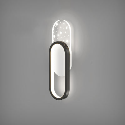 Modern Minimalist Square Round Heart Oval Iron Aluminum Acrylic LED Wall Sconce Lamp For Bedroom