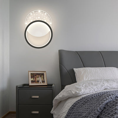 Modern Minimalist Square Round Heart Oval Iron Aluminum Acrylic LED Wall Sconce Lamp For Bedroom