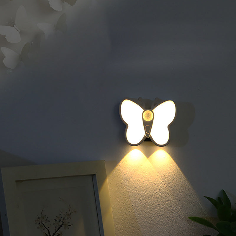 Contemporary Creative Butterfly Acrylic LED Wall Sconce Lamp For Bedroom