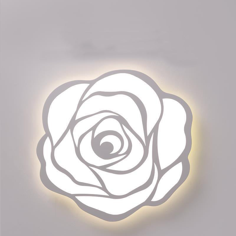 Modern Minimalist Rose Iron Acrylic LED Flush Mount Ceiling Light For Bedroom