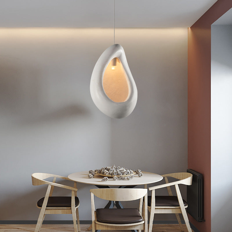 Contemporary Creative Irregular Leaf Shape High Density Polystyrene 1-Light Pendant Light For Living Room