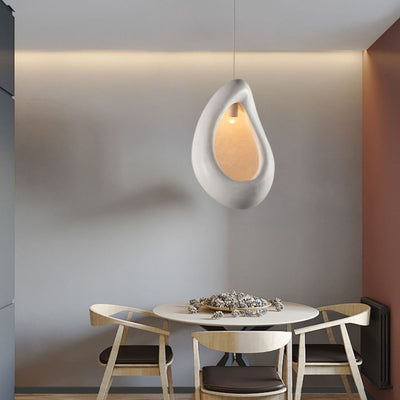 Contemporary Creative Irregular Leaf Shape High Density Polystyrene 1-Light Pendant Light For Living Room