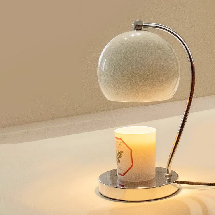 Modern Art Deco Globe Dome Iron 1-Light Aroma Melting Wax Table Lamp For Bedroom