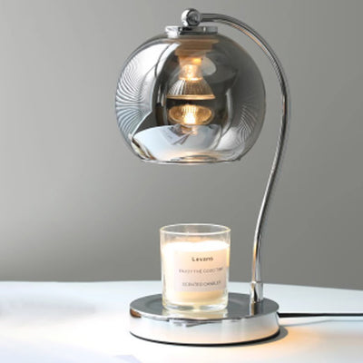 Modern Art Deco Globe Dome Iron 1-Light Aroma Melting Wax Table Lamp For Bedroom