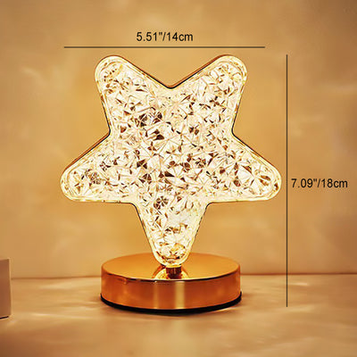 Contemporary Creative Star Acrylic Metal LED Table Lamp For Bedroom