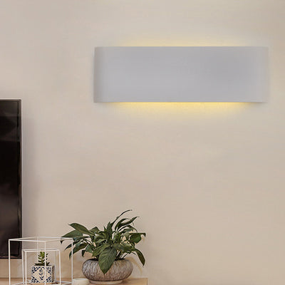 Modern Minimalist Rectangle Aluminum LED Wall Sconce Lamp For Living Room