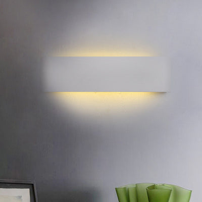 Modern Minimalist Rectangle Aluminum LED Wall Sconce Lamp For Living Room