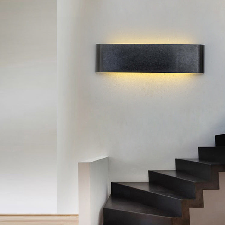 Modern Minimalist Rectangle Aluminum LED Wall Sconce Lamp For Living Room