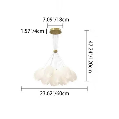 Contemporary Creative Tulip Iron PE 7/13 Light Chandelier For Living Room