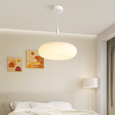 Modern Minimalist Round Oval Hardware PE LED Pendant Light For Living Room