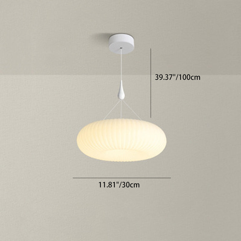 Modern Minimalist Round Oval Hardware PE LED Pendant Light For Living Room