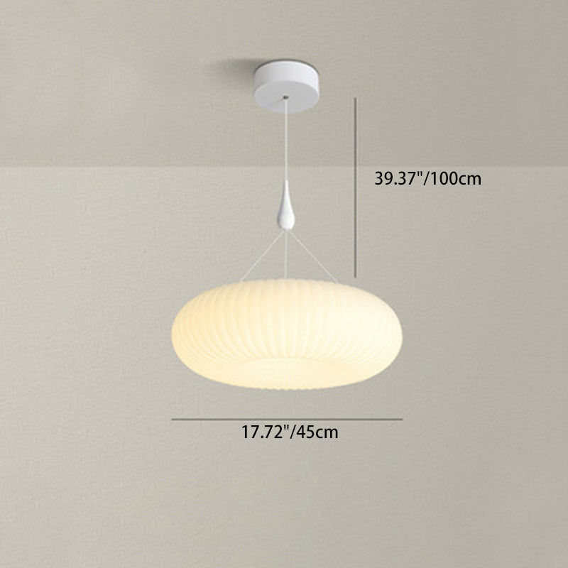 Modern Minimalist Round Oval Hardware PE LED Pendant Light For Living Room