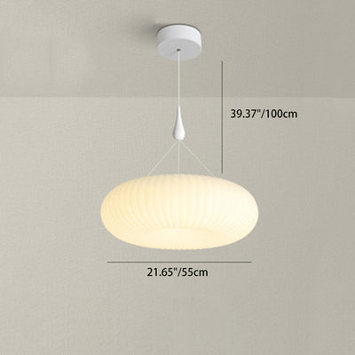 Modern Minimalist Round Oval Hardware PE LED Pendant Light For Living Room