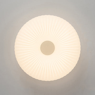 Modern Minimalist Striped Round Oval Hardware PE LED Flush Mount Ceiling Light For Bedroom