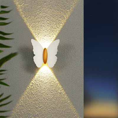 Modern Minimalist Waterproof Butterfly Aluminum LED Wall Sconce Lamp For Outdoor Patio