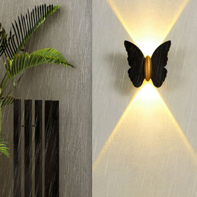 Modern Minimalist Waterproof Butterfly Aluminum LED Wall Sconce Lamp For Outdoor Patio