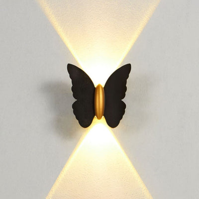 Modern Minimalist Waterproof Butterfly Aluminum LED Wall Sconce Lamp For Outdoor Patio