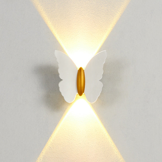 Modern Minimalist Waterproof Butterfly Aluminum LED Wall Sconce Lamp For Outdoor Patio