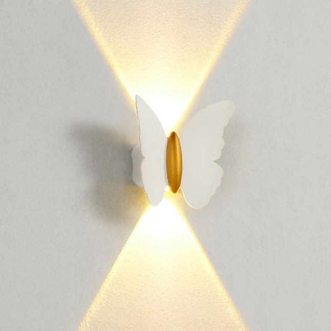 Modern Minimalist Waterproof Butterfly Aluminum LED Wall Sconce Lamp For Outdoor Patio