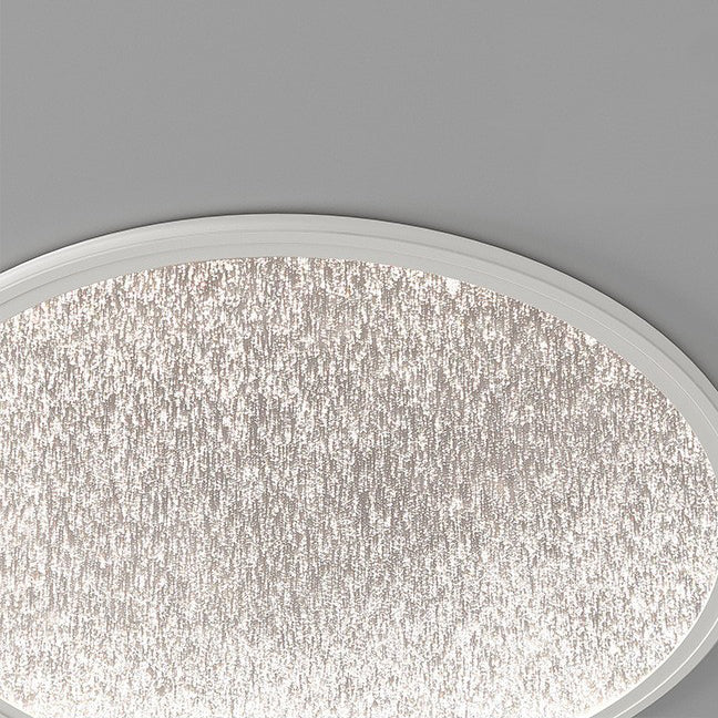 Modern Minimalist Round Starlight Silk Cloud Shape Iron Acrylic LED Flush Mount Ceiling Light For Bedroom