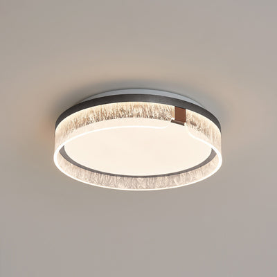 Modern Minimalist Round Iron Aluminum Acrylic LED Flush Mount Ceiling Light For Living Room