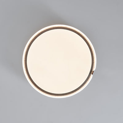 Modern Minimalist Round Iron Aluminum Acrylic LED Flush Mount Ceiling Light For Living Room