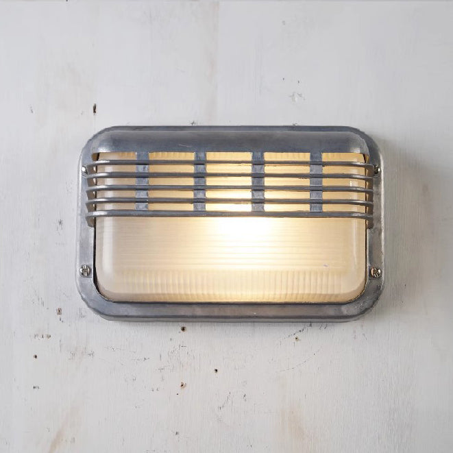 Contemporary Industrial Rectangular Aluminum Glass 1-Light Wall Sconce Lamp For Living Room