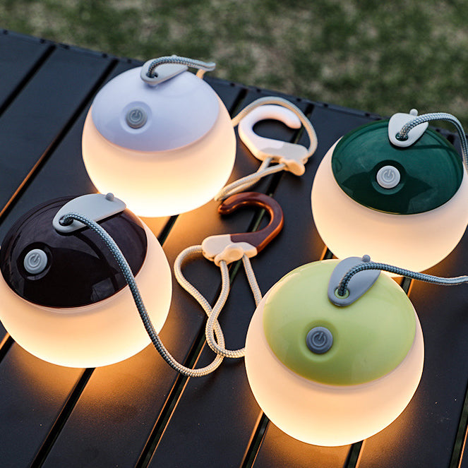 Modern Minimalist Outdoor Rechargeable Globe Plastic LED Outdoor Light For Outdoor Patio