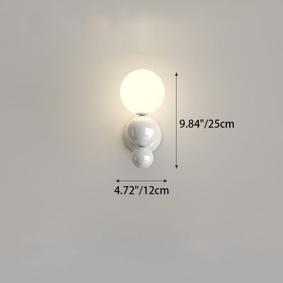 Modern Minimalist Multi Globe Iron Plastic 1-Light Wall Sconce Lamp For Living Room