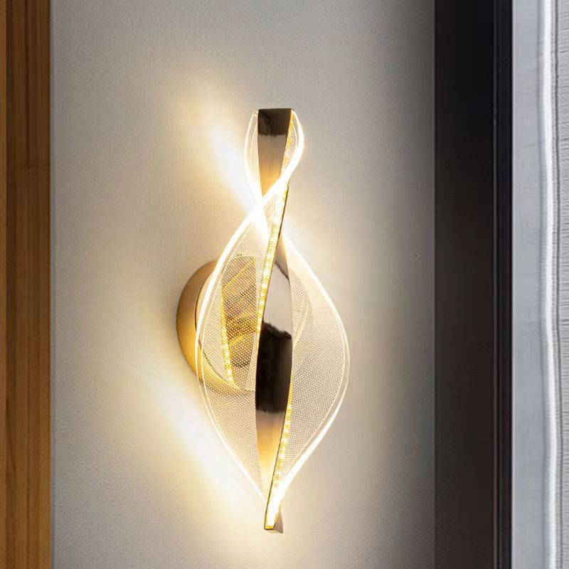 Modern Minimalist Nexus Star Dot Pattern Aluminum Acrylic LED Wall Sconce Lamp For Bedroom