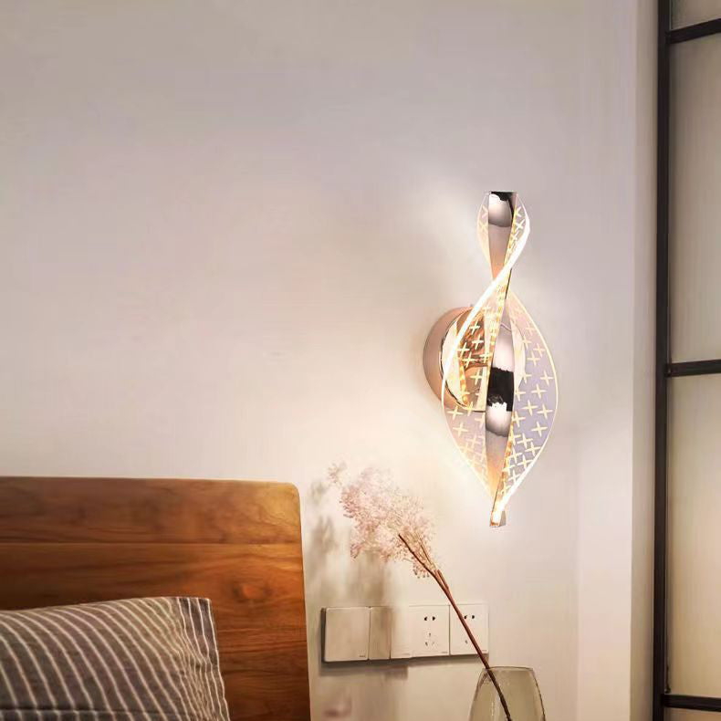 Modern Minimalist Nexus Star Dot Pattern Aluminum Acrylic LED Wall Sconce Lamp For Bedroom