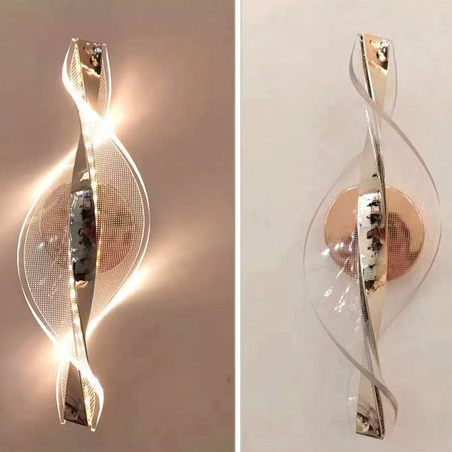 Modern Minimalist Nexus Star Dot Pattern Aluminum Acrylic LED Wall Sconce Lamp For Bedroom