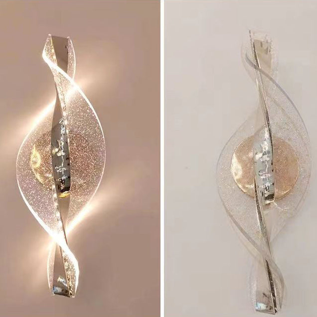 Modern Minimalist Nexus Star Dot Pattern Aluminum Acrylic LED Wall Sconce Lamp For Bedroom