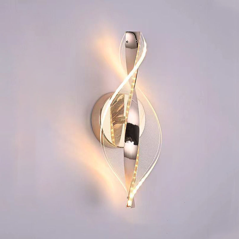 Modern Minimalist Nexus Star Dot Pattern Aluminum Acrylic LED Wall Sconce Lamp For Bedroom