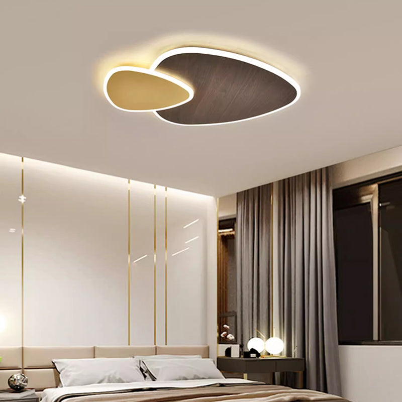 Modern Minimalist Triangle Hardware Acrylic LED Flush Mount Ceiling Light For Living Room