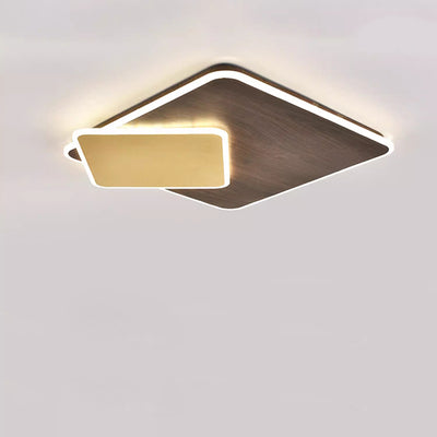 Modern Minimalist Square Hardware Acrylic LED Flush Mount Ceiling Light For Living Room