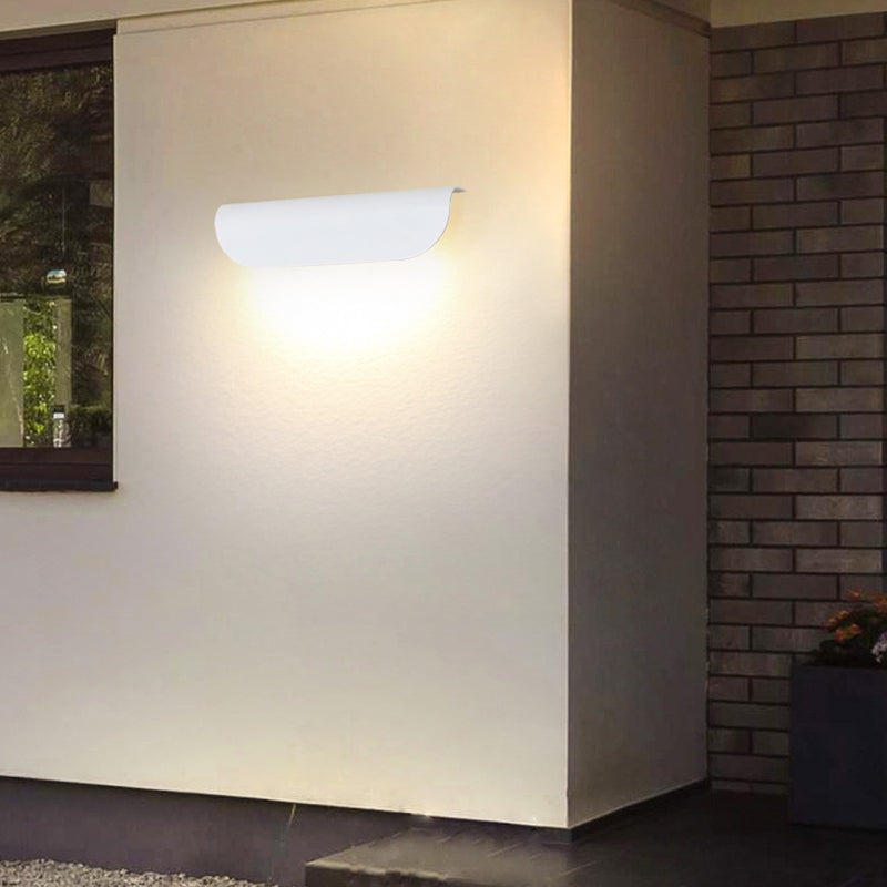 Modern Minimalist Outdoor Waterproof Rectangle Aluminum Glass LED Wall Sconce Lamp For Outdoor Patio