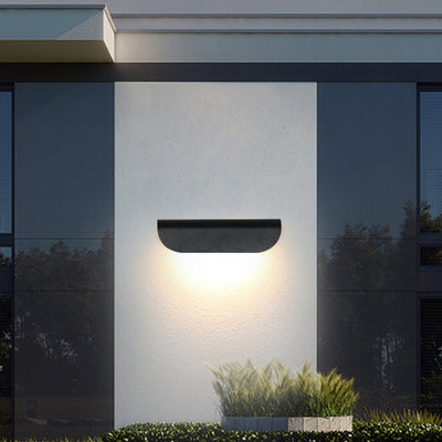 Modern Minimalist Outdoor Waterproof Rectangle Aluminum Glass LED Wall Sconce Lamp For Outdoor Patio