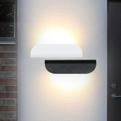 Modern Minimalist Outdoor Waterproof Rectangle Aluminum Glass LED Wall Sconce Lamp For Outdoor Patio