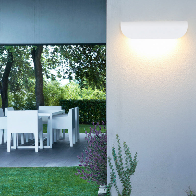 Modern Minimalist Outdoor Waterproof Rectangle Aluminum Glass LED Wall Sconce Lamp For Outdoor Patio